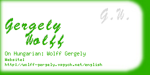 gergely wolff business card
